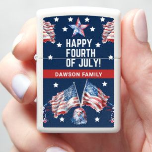 Custom 4th of July Patriotic Personalized Zippo Lighter