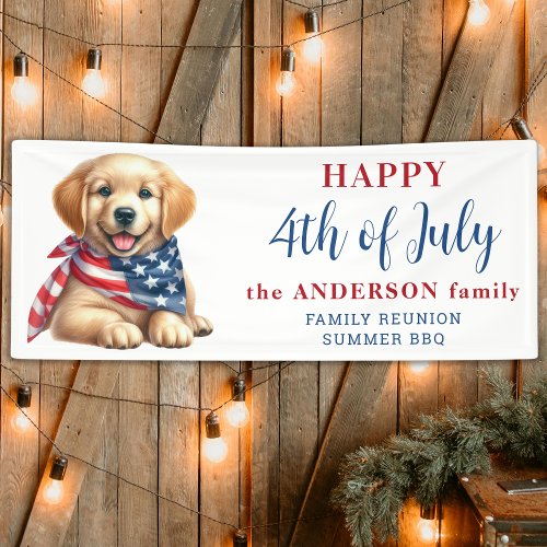 Custom 4th Of July Red White Blue Patriotic Puppy