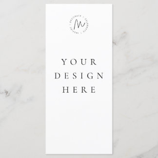Custom 4x9 Menu Card