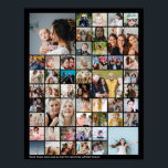 Custom 50 Picture Photo Collage Memory Display Poster<br><div class="desc">Turn your favorite photos into a stunning piece of wall art. This custom photo collage poster is the perfect way to tell your story, capturing a lifetime of memories in one beautiful display. With 100% personalization, you can easily upload your own photos and customize the text, fonts, and colors to...</div>
