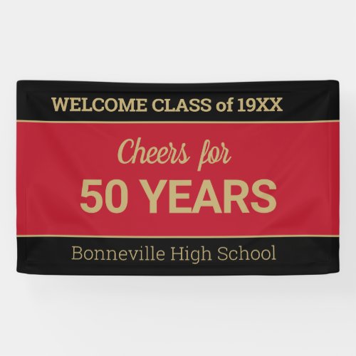 Custom 50 yr class reunion banner