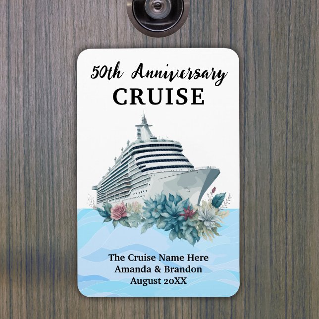 Custom 50th Anniversary Cruise Cabin Door Magnet (Custom 50th Anniversary Cruise Cabin Door Magnet
)