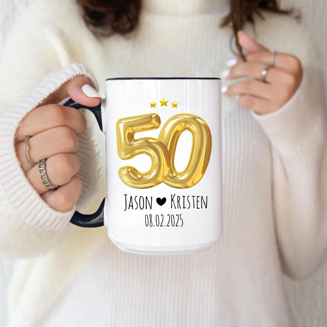 Custom 50th Anniversary Gift For Parents, birthday Mug (Creator Uploaded)