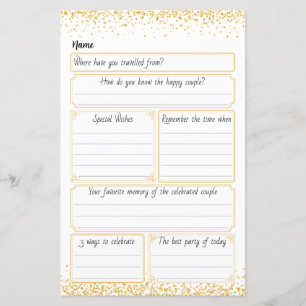 Custom 50th Anniversary Guest Book Page