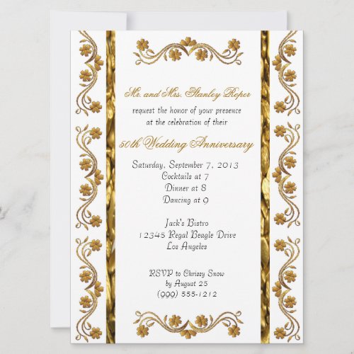 Custom 50th Anniversary Invitations