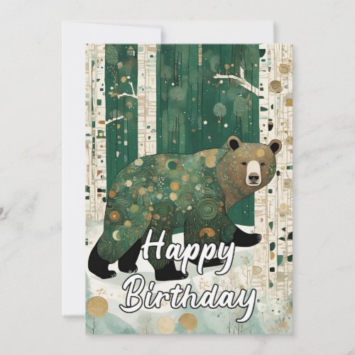 Custom 50th Art Nouveau Bear Birthday 