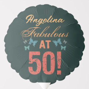 Custom 50th Birthday Fabulous Balloon