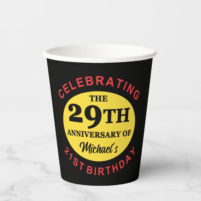 Custom 50th Birthday Humor Paper Cups (Front)