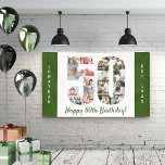 Custom 50th Birthday Party Photo Collage Banner<br><div class="desc">Create your own photo collage banner for a 50th Birthday Party. The template is set up for you to add your custom name or wording and your favorite photos. Your photos will automatically appear as a photo collage in the shape of the number 50. The banner has forest green borders...</div>