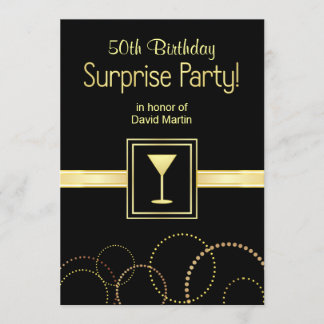 Custom 50th Birthday Surprise Party Invitations