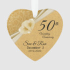Custom - 50th Golden Wedding Anniversary Ornament