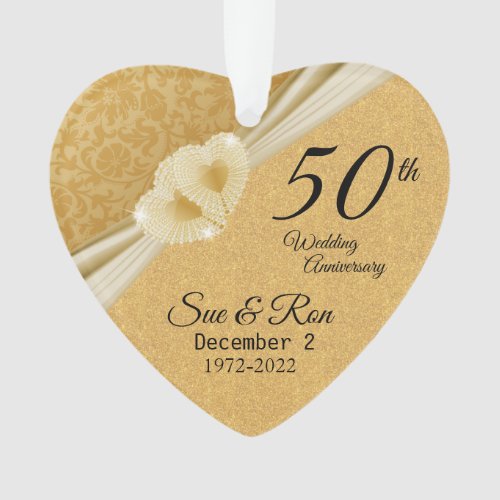 Custom _ 50th Golden Wedding Anniversary Ornament