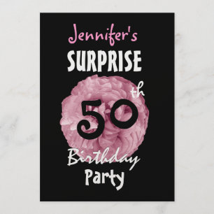 Custom 50th SURPRISE Birthday Party Invitation