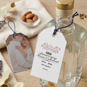 Custom 50th Wedding Anniversary keepsake  Gift Tags