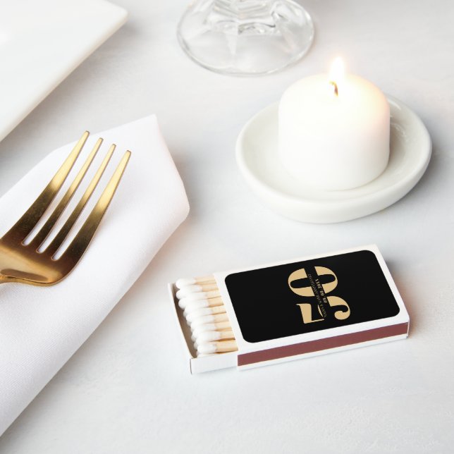 Custom 50th Wedding Anniversary Personalized Keeps Matchboxes (Insitu)