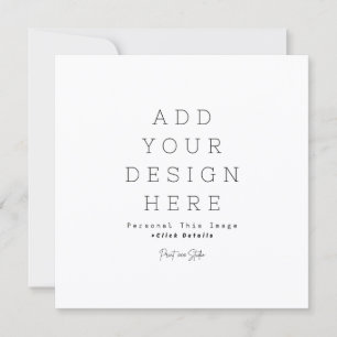 Custom 5.25" x 5.25" Flat Save The Date Card