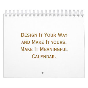 Custom 5.5" L x 7" W Classic Frameless Calendar