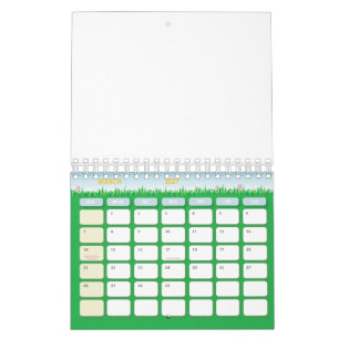 Custom 5.5" L x 7" W Colorful Seasons Calendar