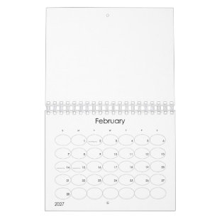Custom 5.5" L x 7" W Modern Bubbles Calendar
