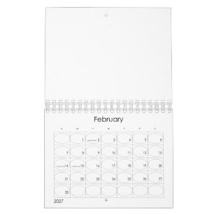 Custom 5.5" L x 7" W Modern Test Calendar
