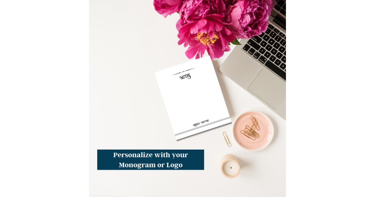 Custom 5.5x6 Notepad, Personalized Notes Desktop | Zazzle