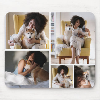 Custom 5 Photo Collage Mousepad