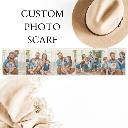 Custom 5 Photo collage Personalized photos Scarf