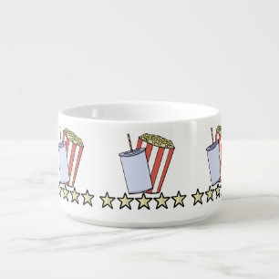 Custom 5 Star Movie Review Popcorn Drink Film Bowl