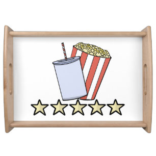 Custom 5 Star Movie Review Popcorn Drink Film Serving Tray