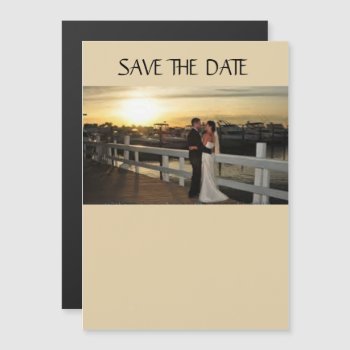 Custom 5"x7" Thin Magnetic Card Save The Date by CREATIVEWEDDING at Zazzle