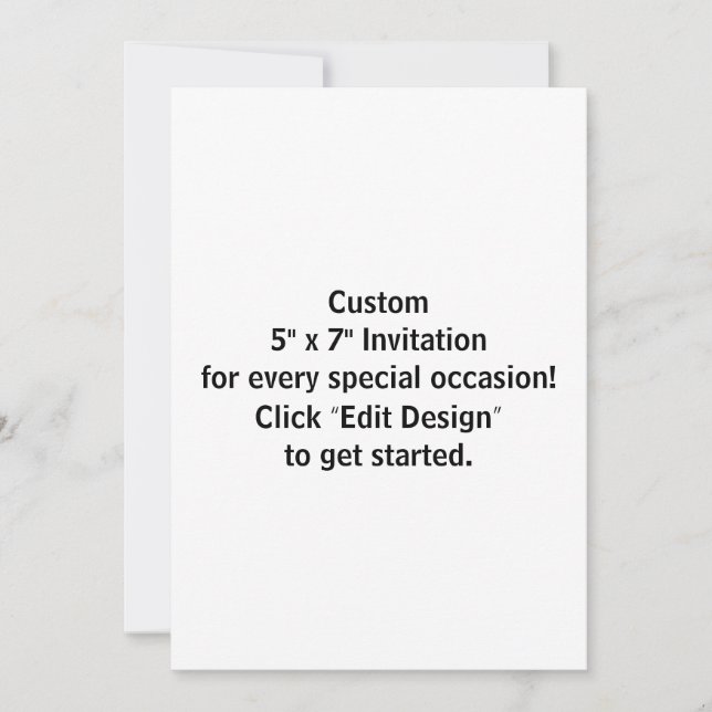 Custom 5" x 7" Flat Invitation Card (Front)