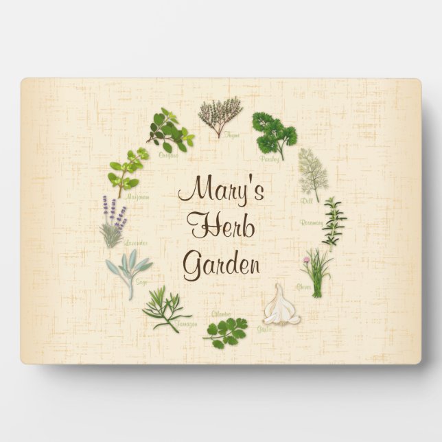 Custom 5 X 7 Herb Garden Plaque (Front)