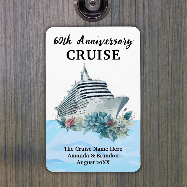 Custom 60th Anniversary Cruise Cabin Door Magnet (Custom 60th Anniversary Cruise Cabin Door Magnet
)