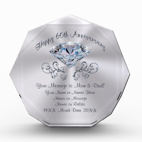 Custom 60th Anniversary Gift Ideas for Parents