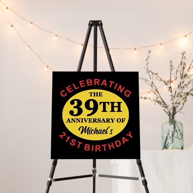 Custom 60th Birthday Humor Foam Board (In Situ (Stand))