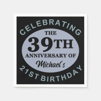 Custom 60th Birthday Humor Napkins
