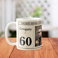 Custom 60th Birthday Retro Newspaper Photo 