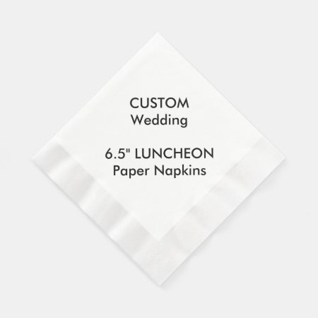 Custom 6.5" Luncheon Disposable Paper Napkins