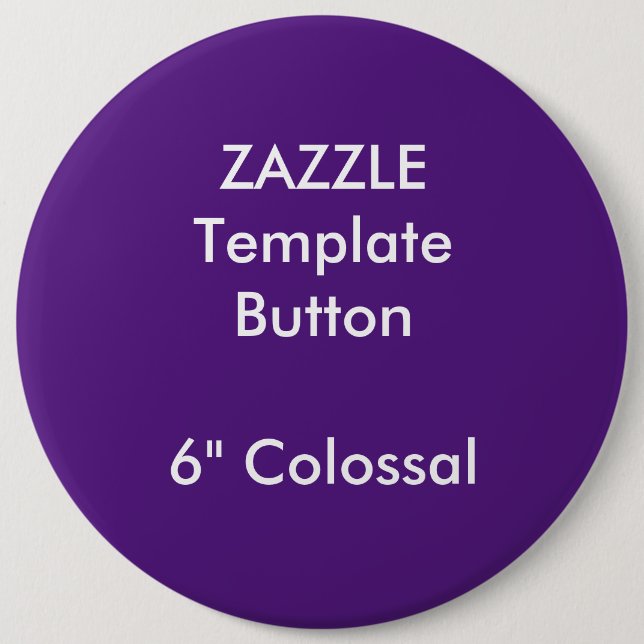 Custom 6" Colossal Round Button Pin Blank Template (Front)