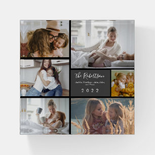 Custom 6 family Photos Typography Paperweight
