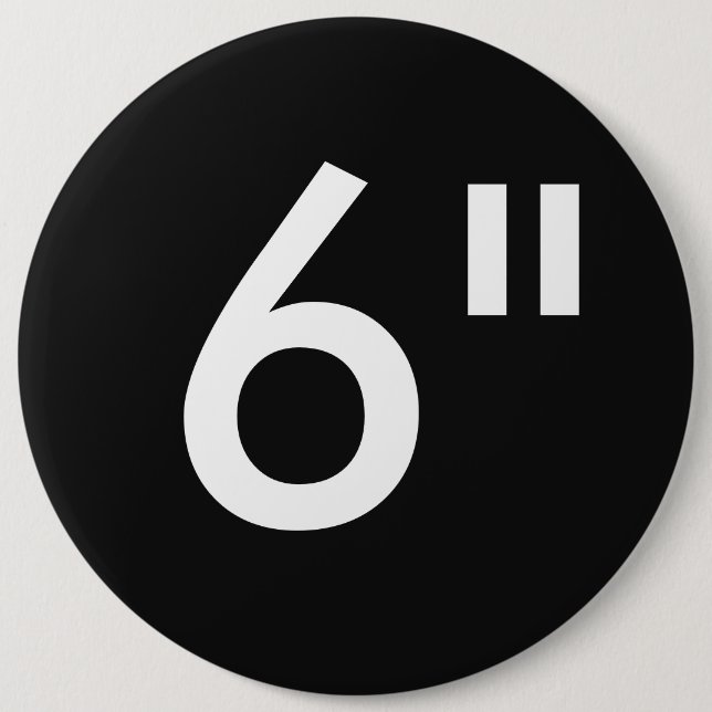Custom 6" Inch Colossal Round Badge Blank Template Pinback Button (Front)