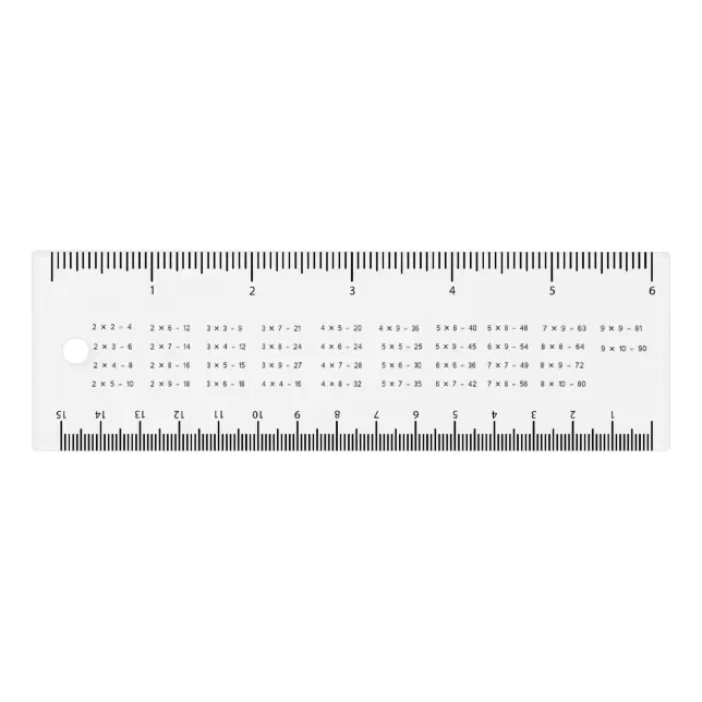 Wallet Ruler Times Table Custom 6 inch Ruler and Multiplication Tables | Zazzle