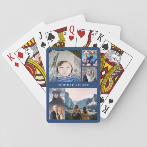 Custom 6 Instagram Photo Collage Playing Cards