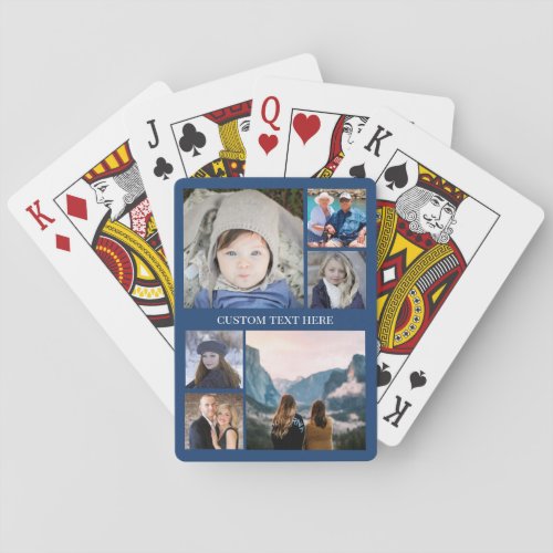 Custom 6 Instagram Photo Collage Poker Cards