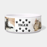 Custom 6 Pet Photo Collage Cat Name Bowl