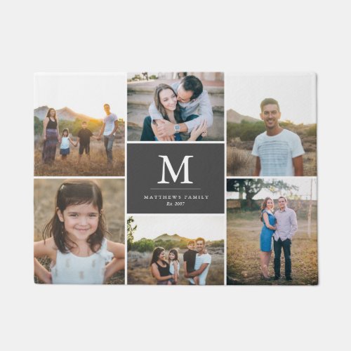 Custom 6 Photo Collage Doormat