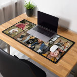 Custom 6 Photo Collage Personalized Monogram Crest Desk Mat<br><div class="desc">Custom 6 photo collage personalized monogram crest desk mat. Your perfect office companion with a personal touch! Our photo collage desk mat lets you infuse your workspace with memories and creativity. With the custom 6 photo collage, you have the opportunity to showcase your own six unique and precious photos. Whether...</div>