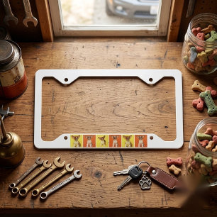 Custom 6 Photo Collage Your Pet Dog Picture On License Plate Frame