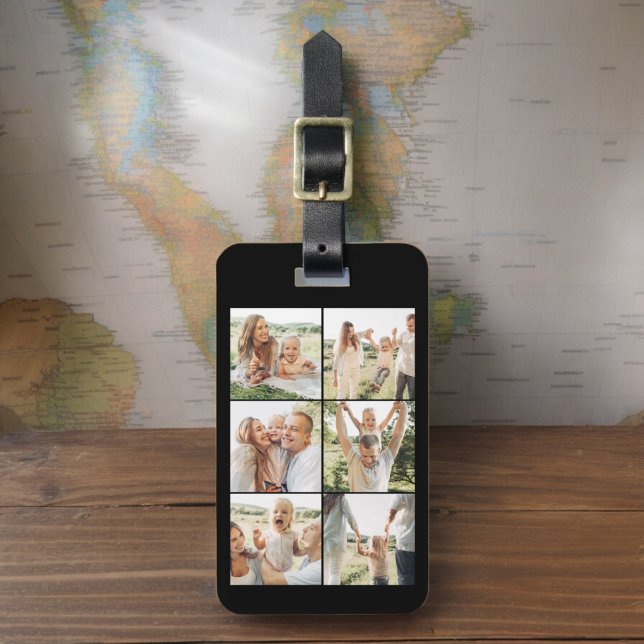 Custom 6 Photo Instagram Personalized Luggage Tag (Creator Uploaded)