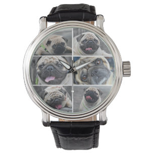 Custom 6 photos collage dog-lover watch